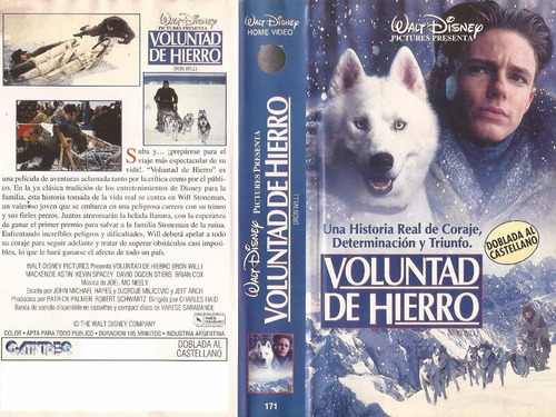 Voluntad De Hierro Vhs Iron Will Walt Disney Español Latino