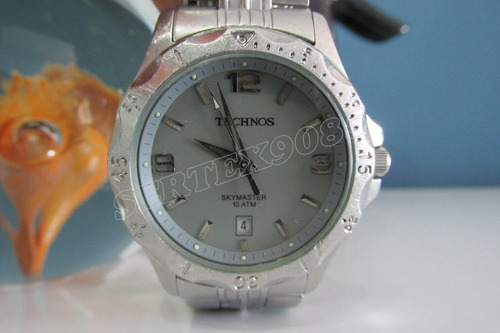 Relógio Technos Skymaster Todo Aço, Original Revisado Lindo!