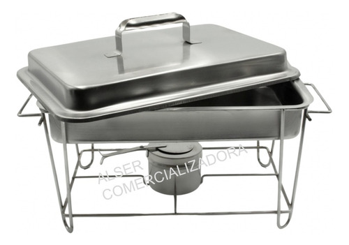 Chafer Buffet Buffetera Rectangular De Acero Inoxidable