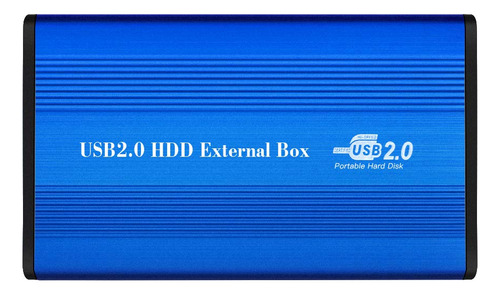 Huiop Caja Disco Duro Usb 2.0 Ide 2.5  Carcasa Portatil Azul