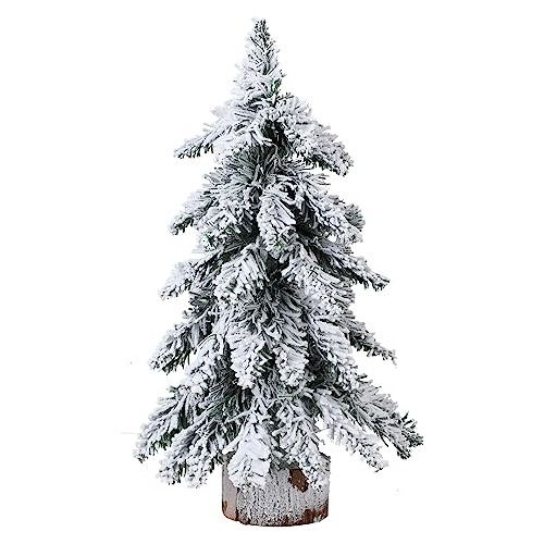 Árbol De Navidad Nieve Con Luces Led Para Mesa