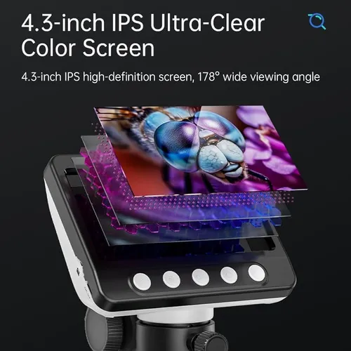 Microscopio Digital Usb 4.3 1080p Con 8 Led Y Aumento 50x-1