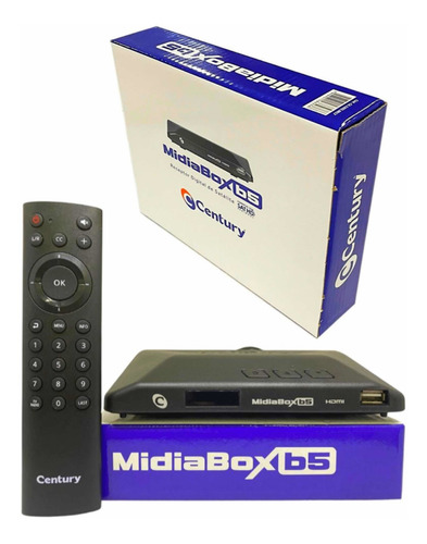 Imagem 3 de 8 de Receptor Midiabox B5 Century Midia Box B5 Hdtv Banda C E Ku