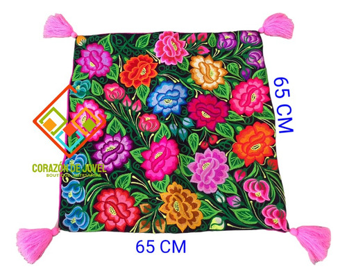 Funda Para Almohada Bordadas De Flores/king Size/matrimonial