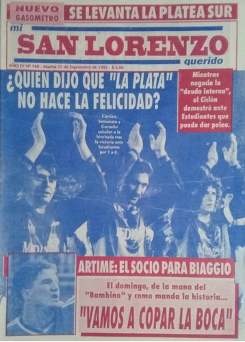 Mi San Lorenzo Querido 148 Vs Estudiantes Y Peñarol 1993 