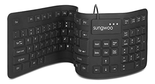 Sungwoo Teclado De Silicona Plegable Teclado Con Cable Usb T