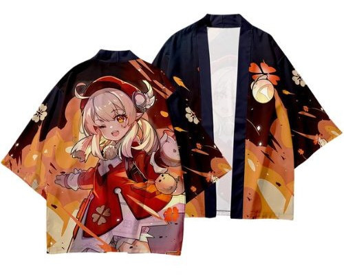 Imagen 2 de 4 de Genshin Impact Cosplay Haori Diluc Qiqi Klee Keqing Fischl