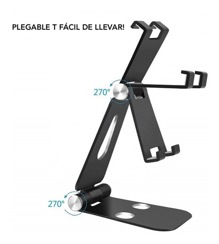 Imagen 4 de 7 de Soporte Celular Apoya Tablet Escritorio Mesa Base Regulable