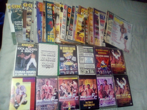 Combo Revistas Cinturon Negro, Videos Vhs Mma, Kick Boxing