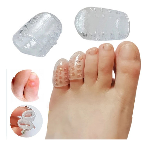 10 Protetor De Dedo De Pe Silicone Respiravel Anti Calos