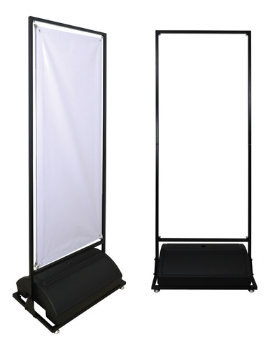 Display Acero Con Soporte Anticaída Dos Vistas 60x150cm