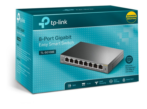 Switch Tp Link Sg108e Easy Smart 8 Puertos Gigabit Metalico