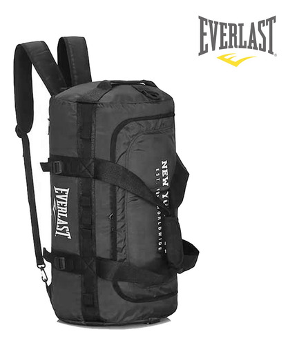 Imagen 4 de 10 de Bolso Mochila Viaje Deportivo Tiras Reforzadas Gym Everlast
