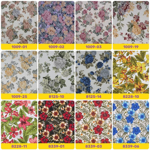 Tecido Jacquard  Estampado Várias Estampas 1,40m Largura