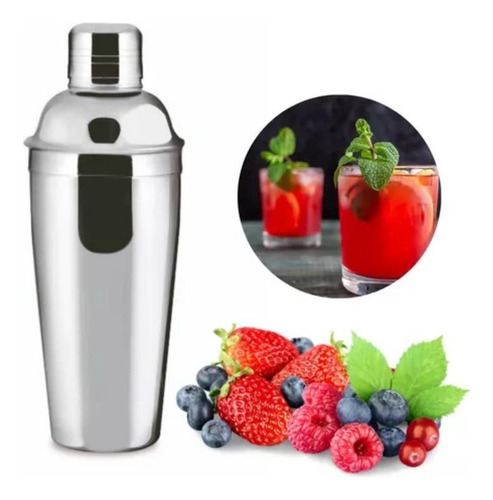 Coqueteleira Inox 750 Ml Shake Blender Conjunto Misturador