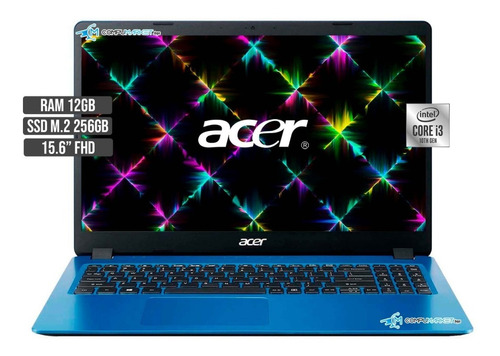 Portátil Acer Intel Core I3 Ssd 256gb Ram 12gb Led 15,6 Fhd