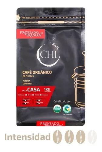 comprar Café Orgánico Gourmet De Chiapas Grano 1 Kg Con Cafeína