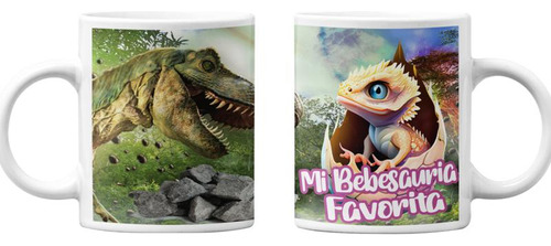 Tazones Tazas Blancas Mi Bebesauria Favorita