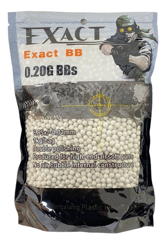 Balines Airsoft 1kg Fusiles Pistola Airsoft Paintball 0.20g
