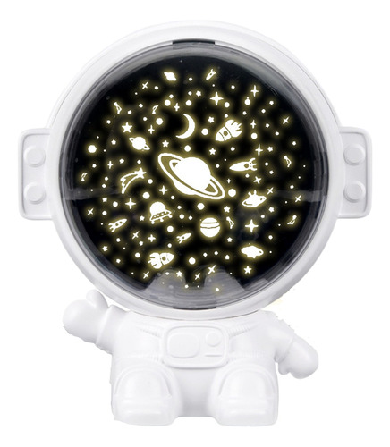 Lámpara De Noche Astronauta Led Usb Mesa De Noche Proyector