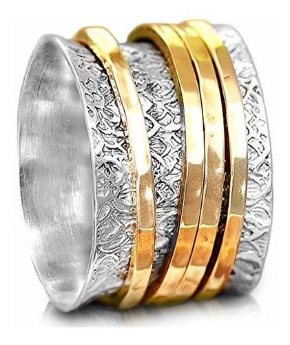 Anillos Bisutería - 925 Sterling Silver Spinner Ring For Wom