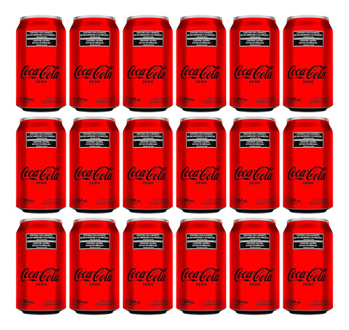 Coca Cola Lata 354ml Zero Pack X18 Gaseosa Zetta Bebidas