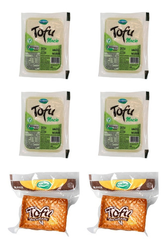 Imagem 1 de 1 de Kit 9 Unidades De Tofu Soft E 4 Unidades De Tofu Defumado