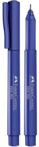 Caneta Fine Pen Ponta Porosa Ultra Fina 0.4mm Faber Castell Cor Da Tinta Azul Cor Do Exterior Azul