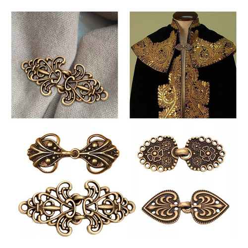 4 Piezas Broche De Capa Medieval Sujetador De Capa Suéter