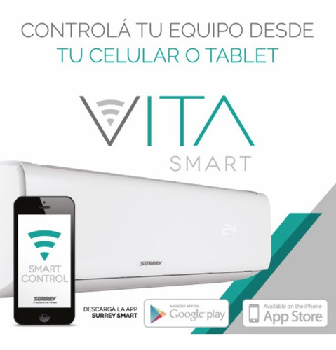 Aire Surrey Split Vita Smart 2900 Kcal/h Frio Calor Wi Fi