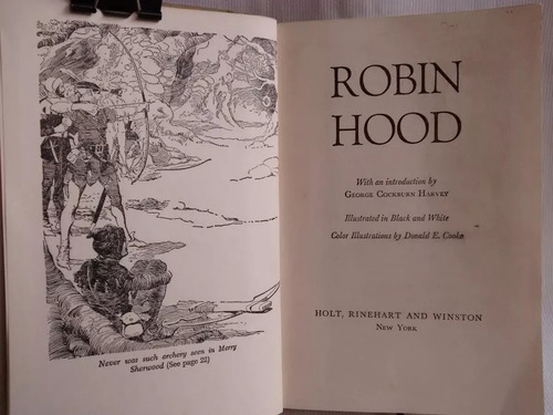 Imagen 2 de 6 de Robin Hood George Cockburn Harvey Holt Rinehart Ilustrado