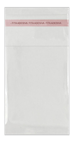 Imagem 1 de 4 de Saco Adesivado Transparente 7x12 Pacote Com 100 Unidades