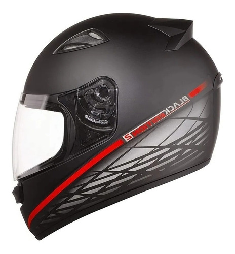 Capacete Moto Ebf New Spark Black Edition Preto E Prata