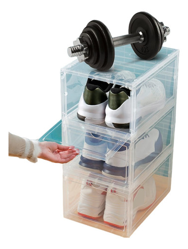 Caja Apilable Para Zapatillas Sneaker Box Transparente 497 