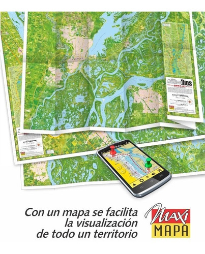 Río Paraná. Mapa Satelital Area S1 ( Km 516 / 603 ) Impreso