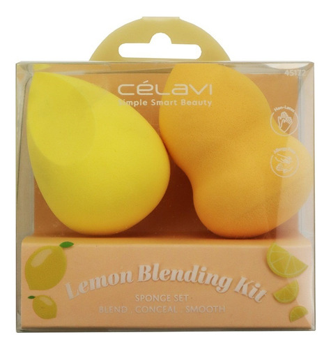 Lemon Blending Kit Celavi Esponjas Set 2 Piezas Color Naranja Tamaño De La Esponja Mediana
