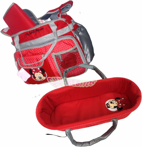 Combo Moisés + Bolso Con Cambiador Disney Minnie Mouse