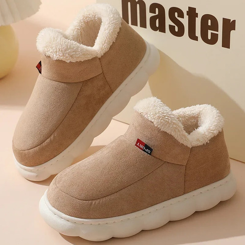 Zapatos Cálidos Sin Cordones Para El Hogar Con Forro Polar P