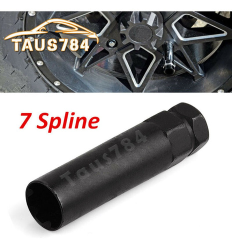 Black 7 Spline Wheels Rim Lock Lug Nuts Key 13/16  & 7/8  S4