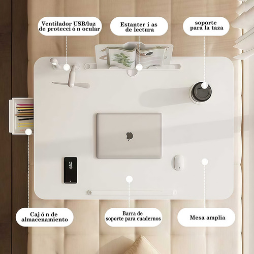 Mesa Plegable De Elevación De Computadora Para Cama70×40cm