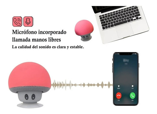 Mini Bocina Bluetooth Recargable Estilo Hongo Portátil Pop