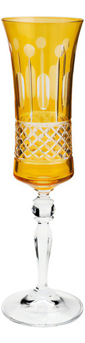Taça Cristal Lapidado P/champanhe Grace Topazio  190ml