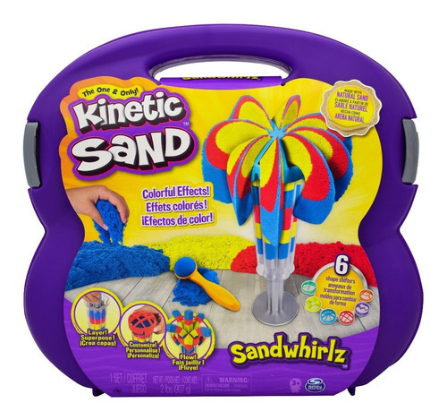 Kinetic Sand Sandwhirlz Efectos De Color 907g Spin Master Color Azul, Amarillo, Rojo
