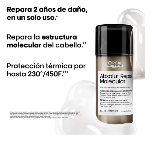 Absolut Repair Molecular Leave In Mask 100ml L'oréal