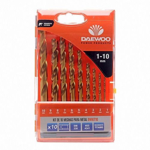 Juego De Mechas Acero Rapido Hss 1 Mm A 10 Mm Daewoo 