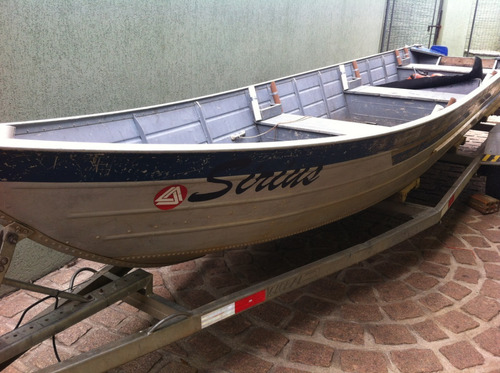 Barco Alumínio 6 Metros, Carretinha E Motor 15hp