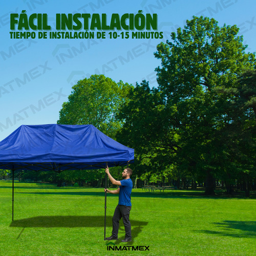 Toldo Inmatmex CARPA 3X4.5 AZUL color azul retráctil