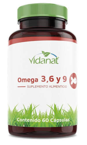 Suplemento en cápsula Vidanat  Omega 3, 6 y 9 minerales/vitaminas