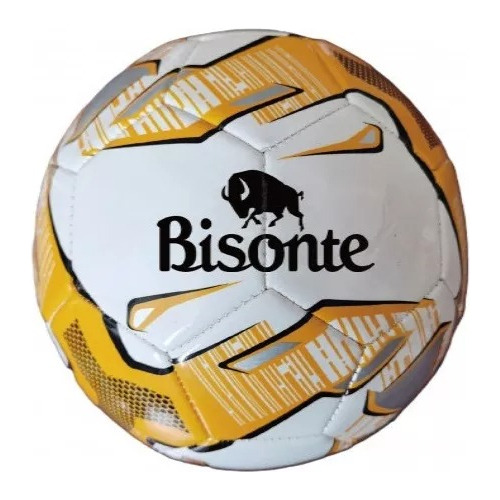 Pelota De Fútbol N 5 Bisonte Cámara Caucho Cosida 430 Gr