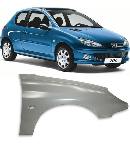 Paralama Peugeot 206 99 00 01 02 03 04 05 06 07 08 09 10 Ld